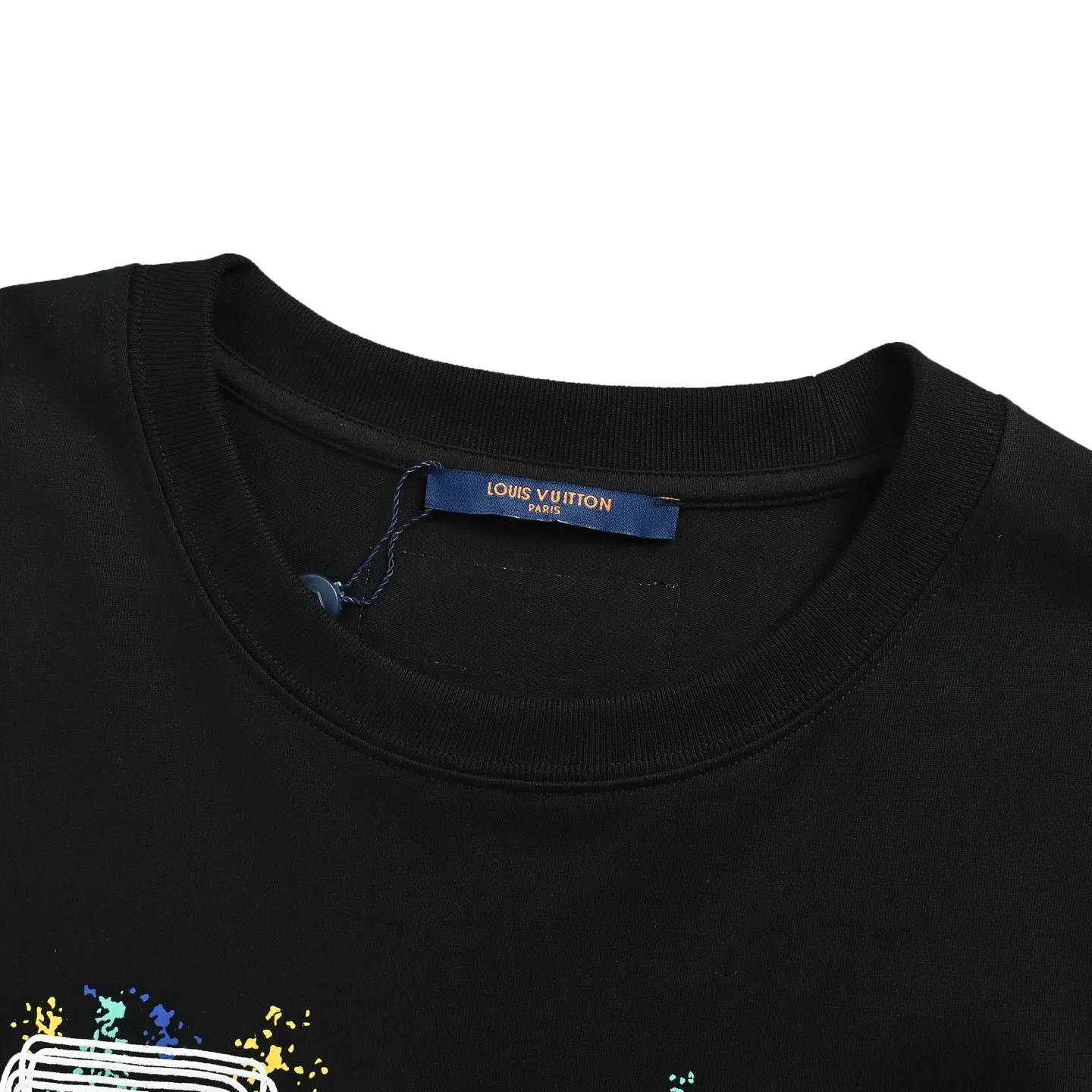 Louis Vuitton/Louis Vuitton graffiti large logo printed short sleeves